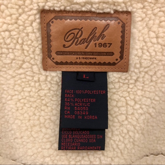 Ralph Lauren Suede Sherpa Lined Embroidered Coat - Picture 8 of 8